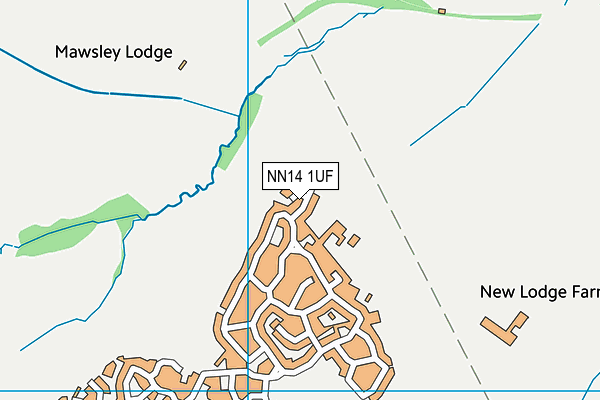 NN14 1UF map - OS VectorMap District (Ordnance Survey) NN14 1UF map - OS VectorMap District (Ordnance Survey)