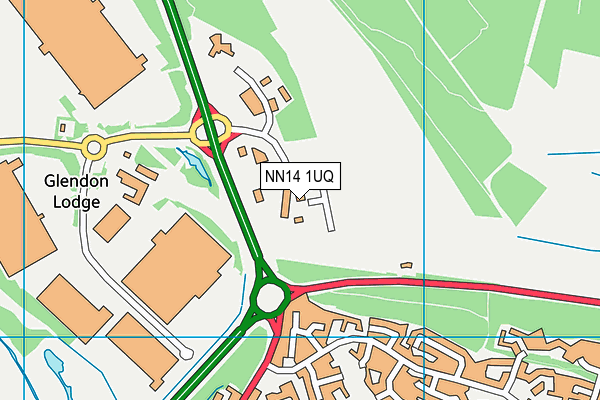 NN14 1UQ map - OS VectorMap District (Ordnance Survey)