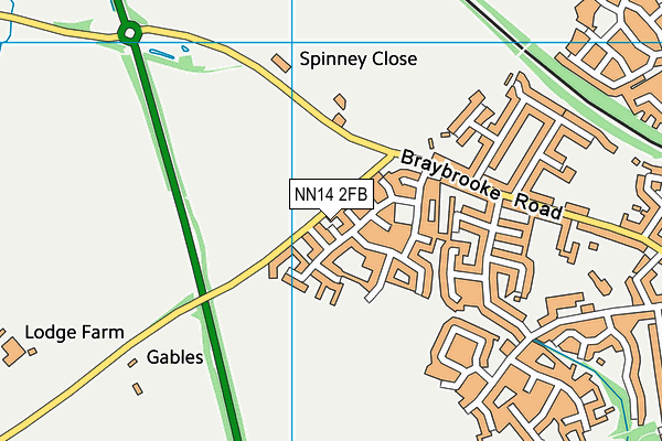 NN14 2FB map - OS VectorMap District (Ordnance Survey) NN14 2FB map - OS VectorMap District (Ordnance Survey)