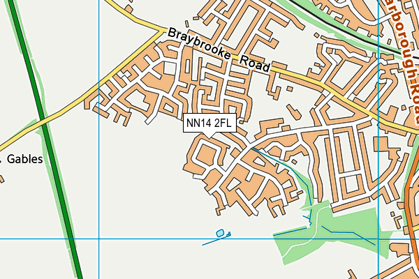 NN14 2FL map - OS VectorMap District (Ordnance Survey) NN14 2FL map - OS VectorMap District (Ordnance Survey)