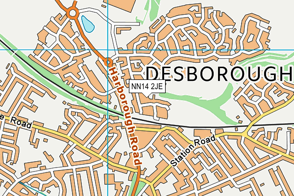 NN14 2JE map - OS VectorMap District (Ordnance Survey)