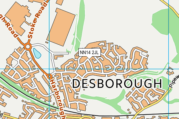 NN14 2JL map - OS VectorMap District (Ordnance Survey)