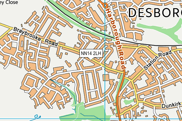 NN14 2LH map - OS VectorMap District (Ordnance Survey) NN14 2LH map - OS VectorMap District (Ordnance Survey)
