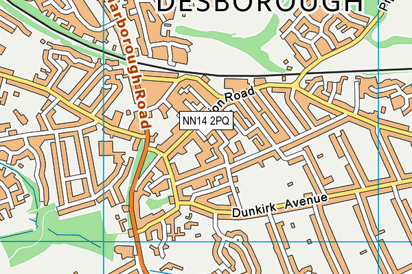 NN14 2PQ map - OS VectorMap District (Ordnance Survey)