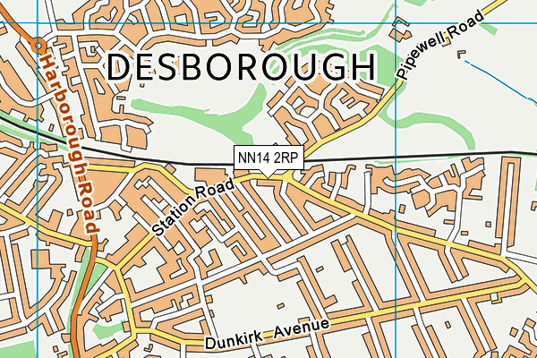 NN14 2RP map - OS VectorMap District (Ordnance Survey)