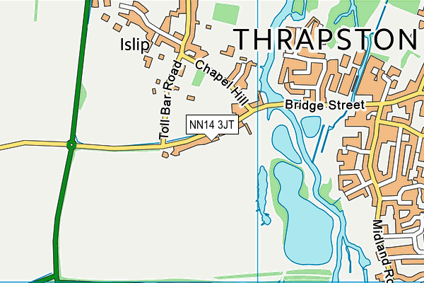 NN14 3JT map - OS VectorMap District (Ordnance Survey)
