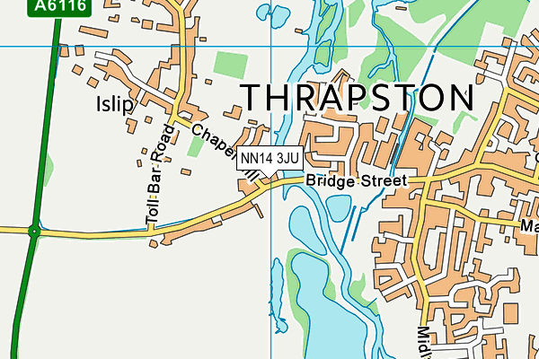 NN14 3JU map - OS VectorMap District (Ordnance Survey)