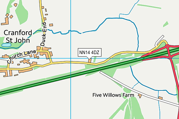 NN14 4DZ map - OS VectorMap District (Ordnance Survey) NN14 4DZ map - OS VectorMap District (Ordnance Survey)
