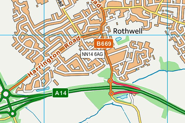 NN14 6AG map - OS VectorMap District (Ordnance Survey) NN14 6AG map - OS VectorMap District (Ordnance Survey)