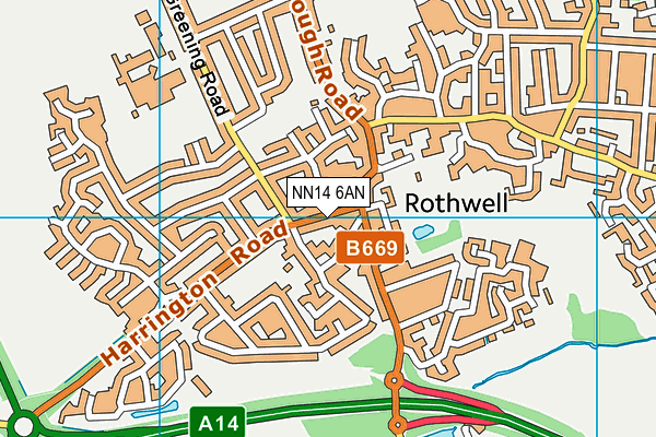 NN14 6AN map - OS VectorMap District (Ordnance Survey) NN14 6AN map - OS VectorMap District (Ordnance Survey)