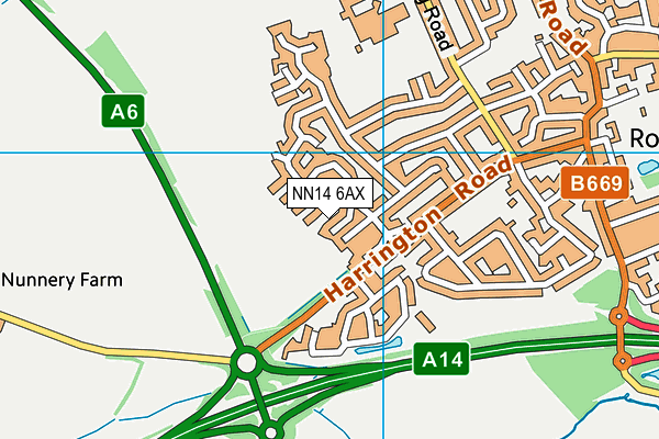 NN14 6AX map - OS VectorMap District (Ordnance Survey) NN14 6AX map - OS VectorMap District (Ordnance Survey)