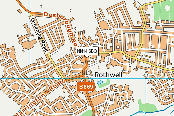 NN14 6BQ map - OS VectorMap District (Ordnance Survey) NN14 6BQ map - OS VectorMap District (Ordnance Survey)