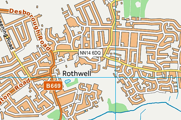 NN14 6DQ map - OS VectorMap District (Ordnance Survey)