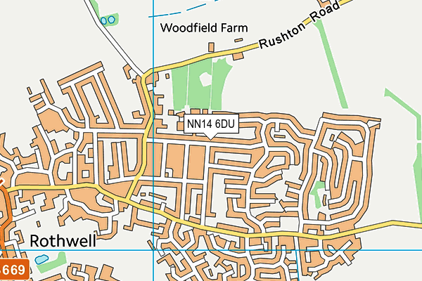 NN14 6DU map - OS VectorMap District (Ordnance Survey) NN14 6DU map - OS VectorMap District (Ordnance Survey)
