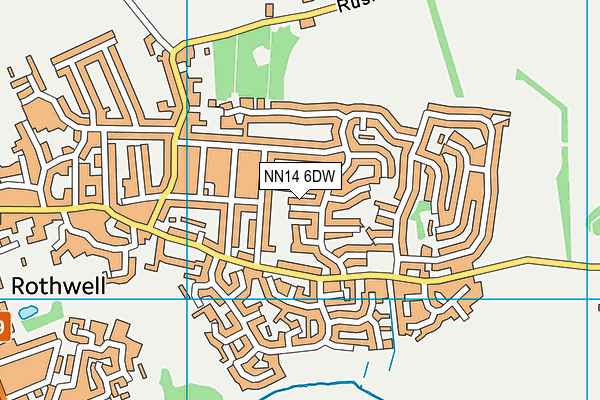 NN14 6DW map - OS VectorMap District (Ordnance Survey)