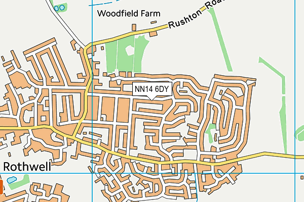 NN14 6DY map - OS VectorMap District (Ordnance Survey)