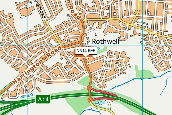 NN14 6EF map - OS VectorMap District (Ordnance Survey)