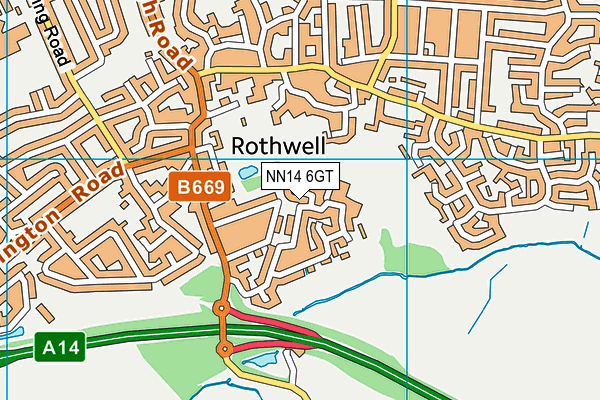 NN14 6GT map - OS VectorMap District (Ordnance Survey)