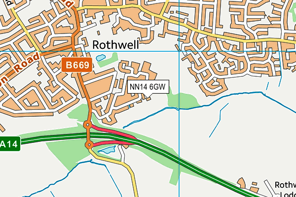 NN14 6GW map - OS VectorMap District (Ordnance Survey) NN14 6GW map - OS VectorMap District (Ordnance Survey)