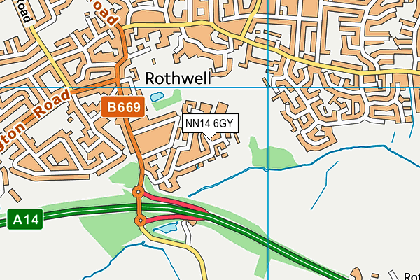 NN14 6GY map - OS VectorMap District (Ordnance Survey) NN14 6GY map - OS VectorMap District (Ordnance Survey)