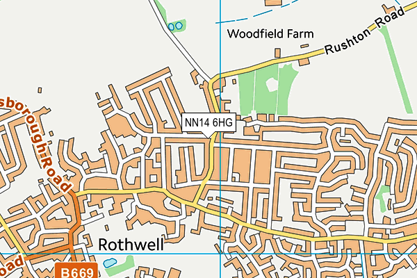 NN14 6HG map - OS VectorMap District (Ordnance Survey)