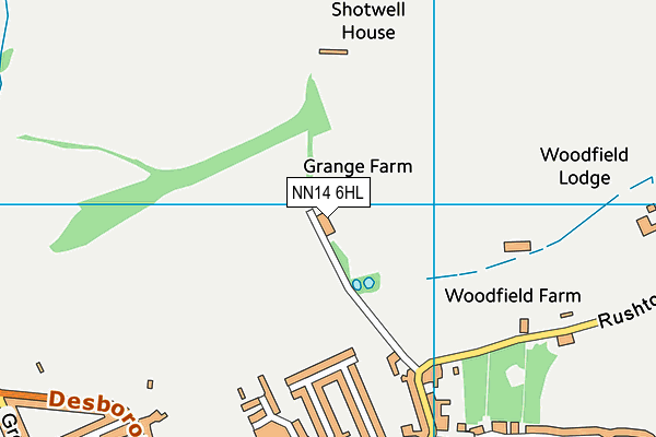 NN14 6HL map - OS VectorMap District (Ordnance Survey)