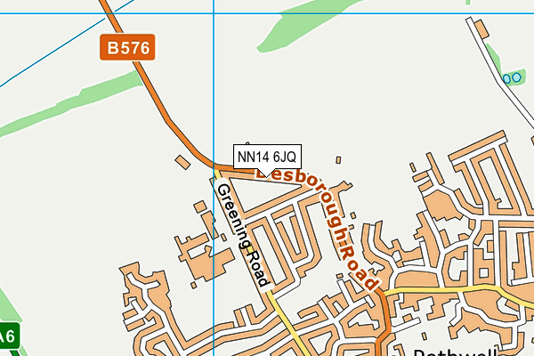 NN14 6JQ map - OS VectorMap District (Ordnance Survey)