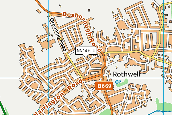 NN14 6JU map - OS VectorMap District (Ordnance Survey) NN14 6JU map - OS VectorMap District (Ordnance Survey)