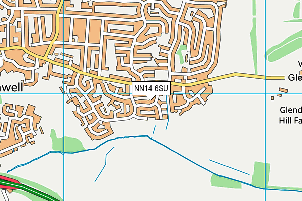 NN14 6SU map - OS VectorMap District (Ordnance Survey)