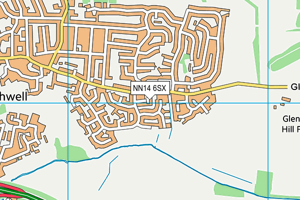 NN14 6SX map - OS VectorMap District (Ordnance Survey)
