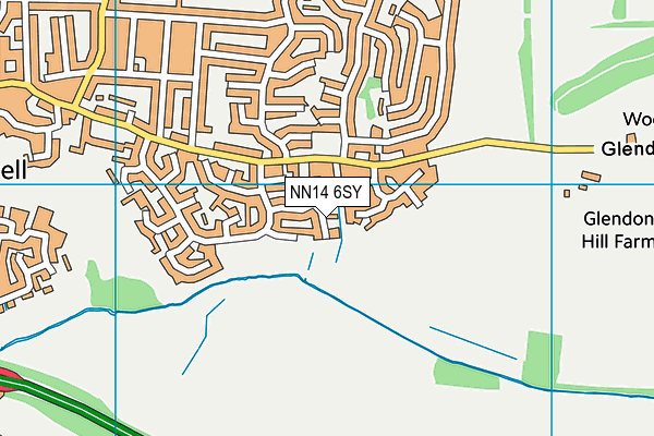 NN14 6SY map - OS VectorMap District (Ordnance Survey) NN14 6SY map - OS VectorMap District (Ordnance Survey)