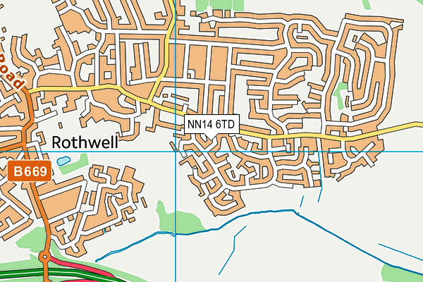 NN14 6TD map - OS VectorMap District (Ordnance Survey)