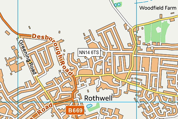NN14 6TS map - OS VectorMap District (Ordnance Survey) NN14 6TS map - OS VectorMap District (Ordnance Survey)