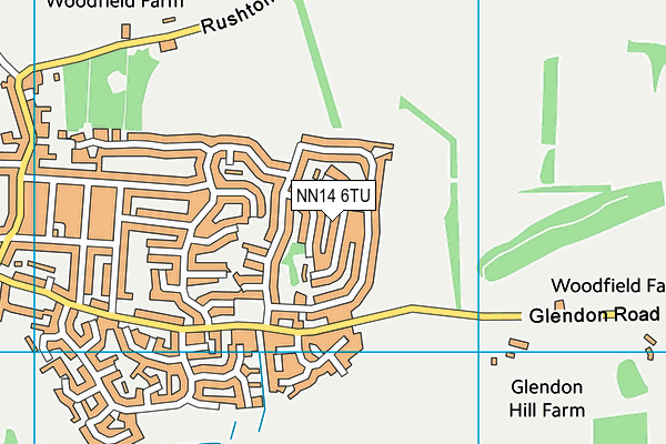 NN14 6TU map - OS VectorMap District (Ordnance Survey)