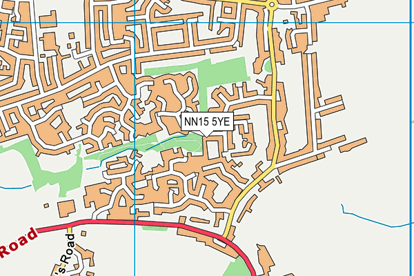 NN15 5YE map - OS VectorMap District (Ordnance Survey) NN15 5YE map - OS VectorMap District (Ordnance Survey)