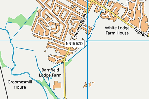 NN15 5ZD map - OS VectorMap District (Ordnance Survey) NN15 5ZD map - OS VectorMap District (Ordnance Survey)