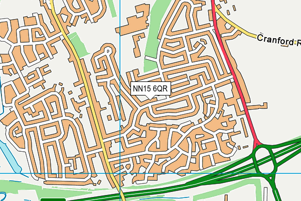 NN15 6QR map - OS VectorMap District (Ordnance Survey) NN15 6QR map - OS VectorMap District (Ordnance Survey)