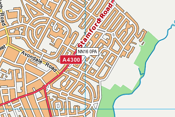 NN16 0PA map - OS VectorMap District (Ordnance Survey)