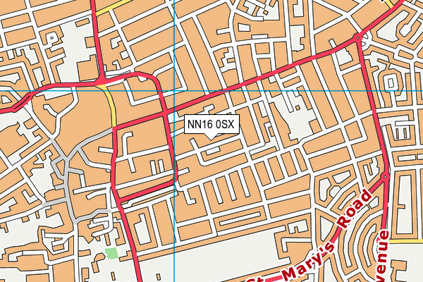 NN16 0SX map - OS VectorMap District (Ordnance Survey) NN16 0SX map - OS VectorMap District (Ordnance Survey)