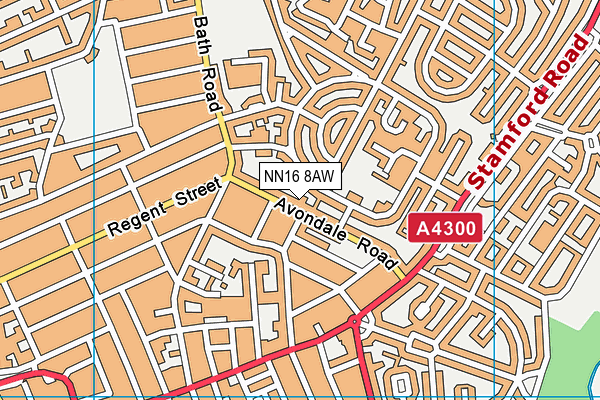 NN16 8AW map - OS VectorMap District (Ordnance Survey) NN16 8AW map - OS VectorMap District (Ordnance Survey)