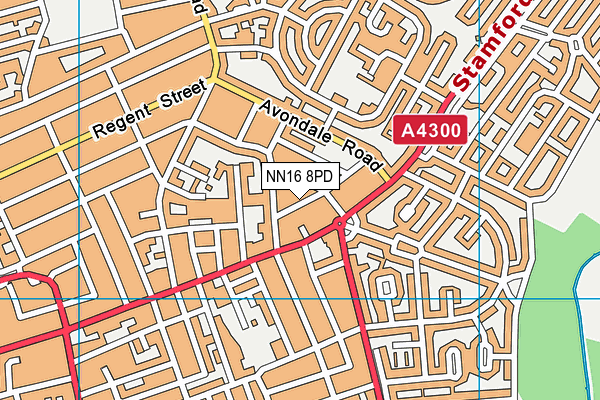 NN16 8PD map - OS VectorMap District (Ordnance Survey)