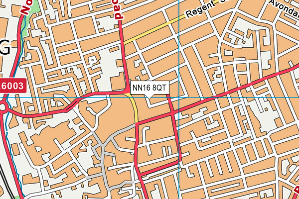 NN16 8QT map - OS VectorMap District (Ordnance Survey)