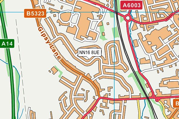 NN16 8UE map - OS VectorMap District (Ordnance Survey)
