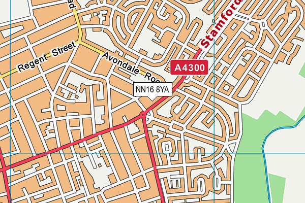NN16 8YA map - OS VectorMap District (Ordnance Survey) NN16 8YA map - OS VectorMap District (Ordnance Survey)