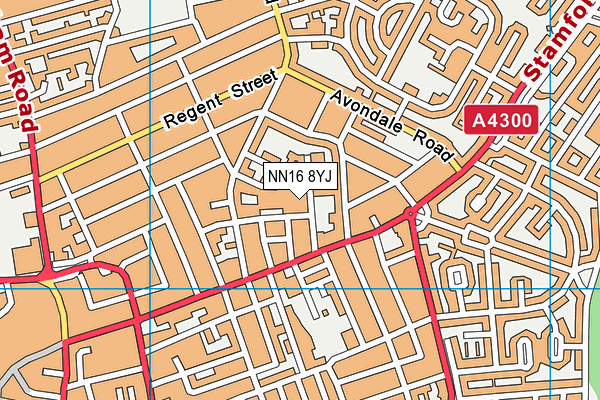 NN16 8YJ map - OS VectorMap District (Ordnance Survey) NN16 8YJ map - OS VectorMap District (Ordnance Survey)