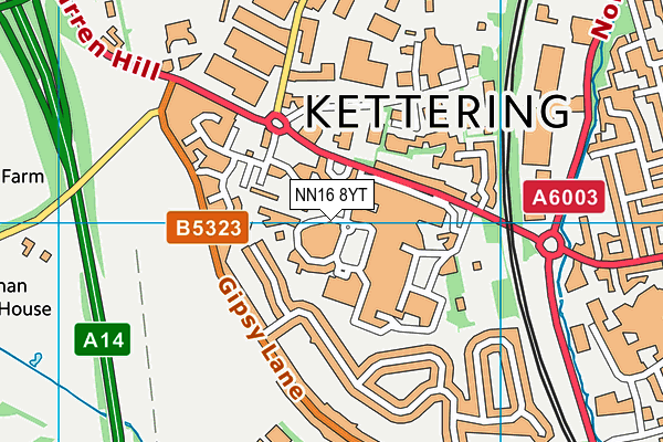 NN16 8YT map - OS VectorMap District (Ordnance Survey) NN16 8YT map - OS VectorMap District (Ordnance Survey)