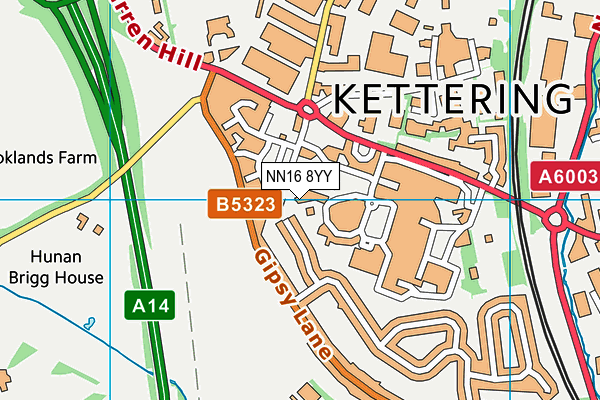 NN16 8YY map - OS VectorMap District (Ordnance Survey) NN16 8YY map - OS VectorMap District (Ordnance Survey)