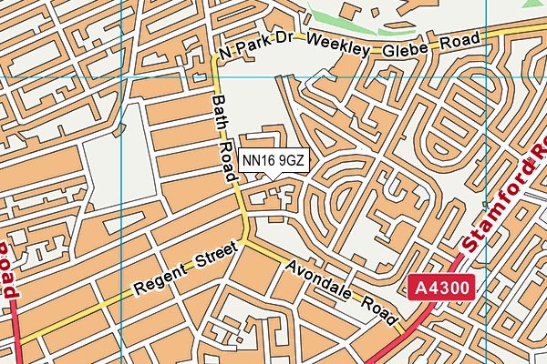 NN16 9GZ map - OS VectorMap District (Ordnance Survey)