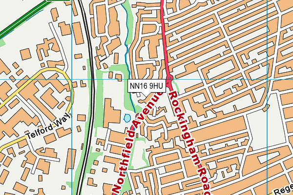 NN16 9HU map - OS VectorMap District (Ordnance Survey)