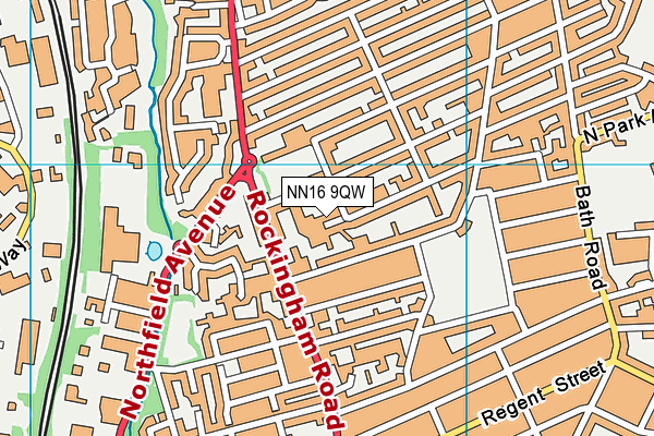 NN16 9QW map - OS VectorMap District (Ordnance Survey)